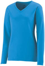 Augusta Sportswear Ladies NexGen Wicking Long Sleeve Tee 1788 POWER BLUE S