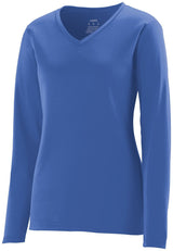 Augusta Sportswear Ladies NexGen Wicking Long Sleeve Tee 1788 ROYAL S