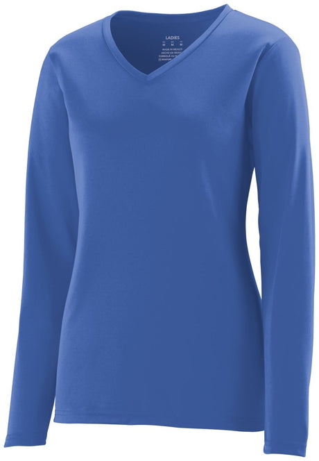 Augusta Sportswear Ladies NexGen Wicking Long Sleeve Tee 1788 ROYAL S