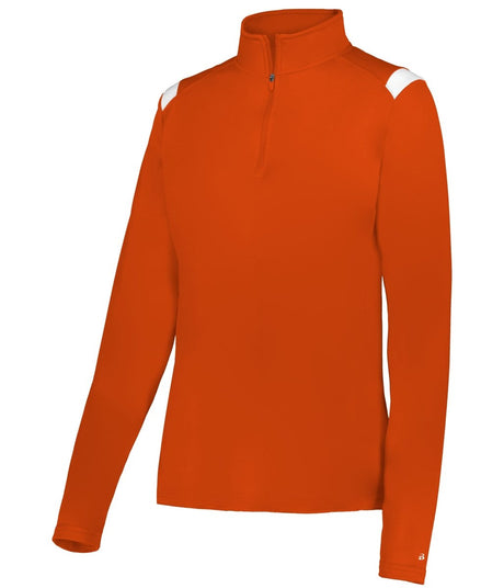 Augusta Sportswear LADIES ON THE RISE 1/4 ZIP PULLOVER 426600 BT. ORANGE/WHITE (BA) S