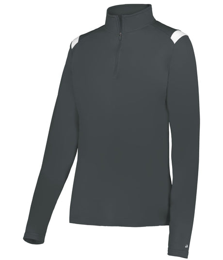 Augusta Sportswear LADIES ON THE RISE 1/4 ZIP PULLOVER 426600 GRAPHITE/WHITE (BA) S