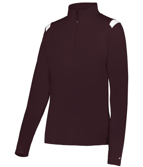 Augusta Sportswear LADIES ON THE RISE 1/4 ZIP PULLOVER 426600 MAROON/WHITE (BA) S