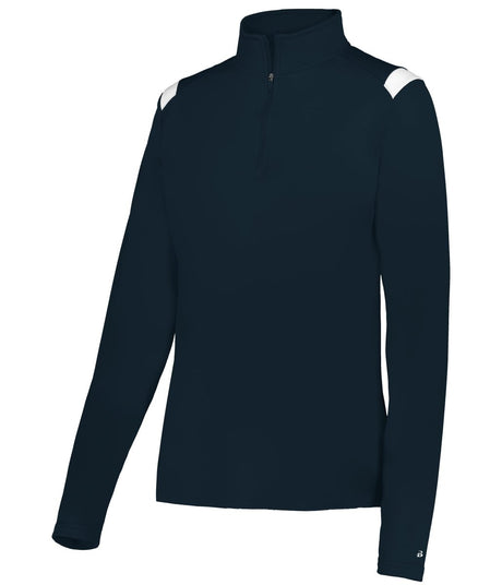 Augusta Sportswear LADIES ON THE RISE 1/4 ZIP PULLOVER 426600 NAVY/WHITE (BA) S