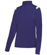 Augusta Sportswear LADIES ON THE RISE 1/4 ZIP PULLOVER 426600 PURPLE/WHITE (BA) S