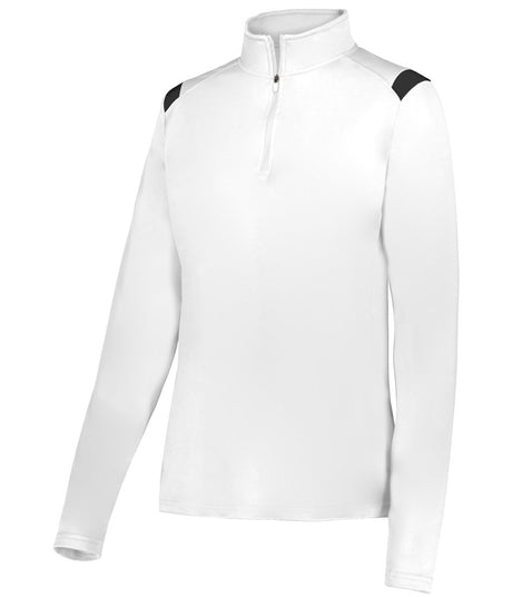 Augusta Sportswear LADIES ON THE RISE 1/4 ZIP PULLOVER 426600 WHITE/BLACK (BA) S