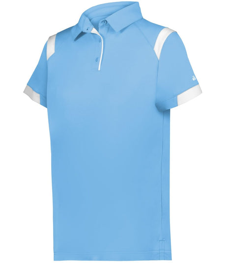 Augusta Sportswear LADIES ON THE RISE POLO 335100 COLUMBIA BLUE/WHITE (BA) S
