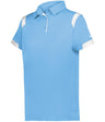 Augusta Sportswear LADIES ON THE RISE POLO 335100 COLUMBIA BLUE/WHITE (BA) S