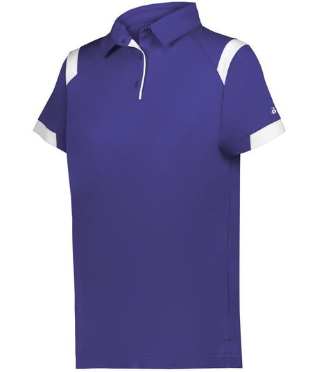Augusta Sportswear LADIES ON THE RISE POLO 335100 PURPLE/WHITE (BA) S
