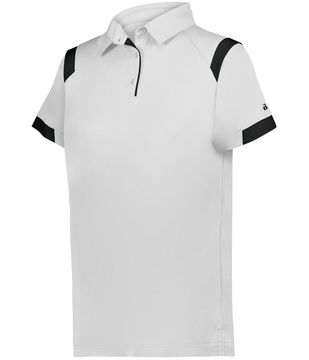 Augusta Sportswear LADIES ON THE RISE POLO 335100 WHITE/BLACK (BA) S