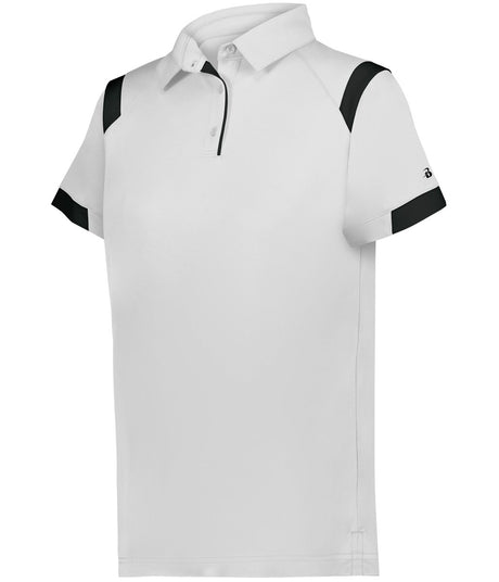Augusta Sportswear LADIES ON THE RISE POLO 335100 WHITE/BLACK (BA) S