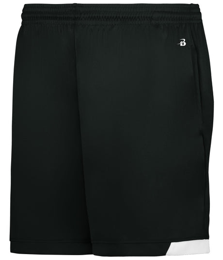 Augusta Sportswear LADIES ON THE RISE SHORTS WITH POCKETS - Augusta Sportswear 726000 BLACK/WHITE (BA) S