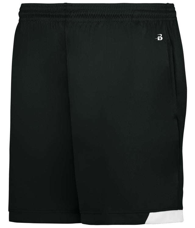 Augusta Sportswear LADIES ON THE RISE SHORTS WITH POCKETS - Augusta Sportswear 726000 BLACK/WHITE (BA) S
