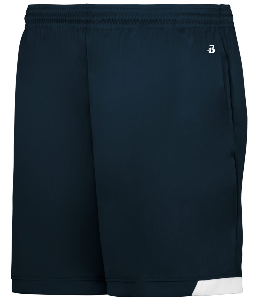 Augusta Sportswear LADIES ON THE RISE SHORTS WITH POCKETS - Augusta Sportswear 726000 NAVY/WHITE (BA) S