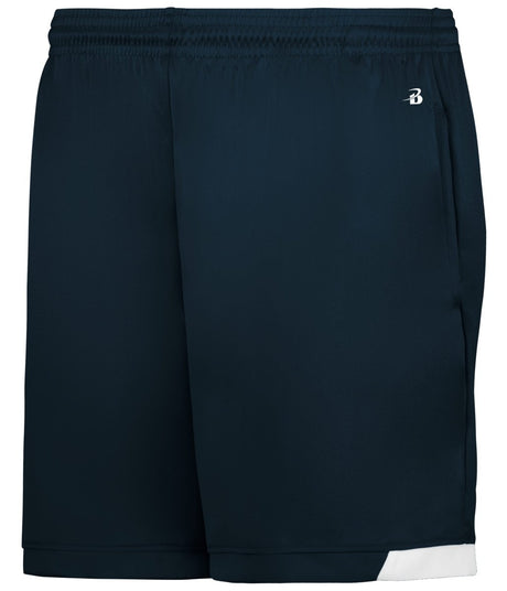 Augusta Sportswear LADIES ON THE RISE SHORTS WITH POCKETS - Augusta Sportswear 726000 NAVY/WHITE (BA) S