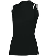 Augusta Sportswear LADIES ON THE RISE SLEEVELESS SOFTBALL JERSEY 495100 BLACK/WHITE (BA) S