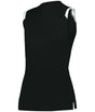 Augusta Sportswear LADIES ON THE RISE SLEEVELESS SOFTBALL JERSEY 495100 BLACK/WHITE (BA) S