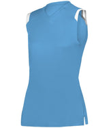 Augusta Sportswear LADIES ON THE RISE SLEEVELESS SOFTBALL JERSEY 495100 COLUMBIA BLUE/WHITE (BA) S