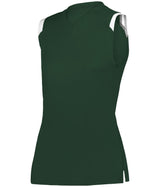 Augusta Sportswear LADIES ON THE RISE SLEEVELESS SOFTBALL JERSEY 495100 FOREST/WHITE (BA) S
