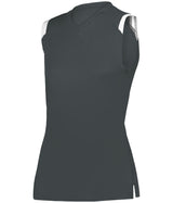 Augusta Sportswear LADIES ON THE RISE SLEEVELESS SOFTBALL JERSEY 495100 GRAPHITE/WHITE (BA) S