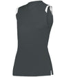 Augusta Sportswear LADIES ON THE RISE SLEEVELESS SOFTBALL JERSEY 495100 GRAPHITE/WHITE (BA) S