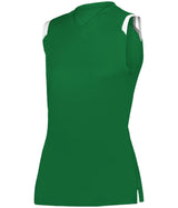 Augusta Sportswear LADIES ON THE RISE SLEEVELESS SOFTBALL JERSEY 495100 KELLY/WHITE (BA) S