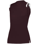 Augusta Sportswear LADIES ON THE RISE SLEEVELESS SOFTBALL JERSEY 495100 MAROON/WHITE (BA) S