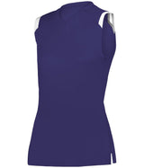 Augusta Sportswear LADIES ON THE RISE SLEEVELESS SOFTBALL JERSEY 495100 PURPLE/WHITE (BA) S
