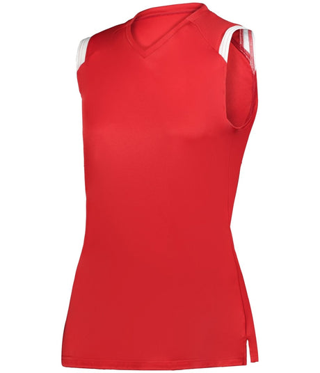 Augusta Sportswear LADIES ON THE RISE SLEEVELESS SOFTBALL JERSEY 495100 RED/WHITE (BA) S