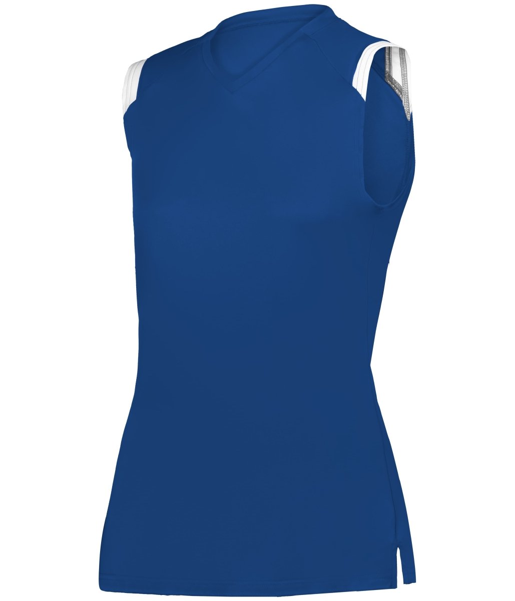 Augusta Sportswear LADIES ON THE RISE SLEEVELESS SOFTBALL JERSEY 495100 ROYAL/WHITE (BA) S