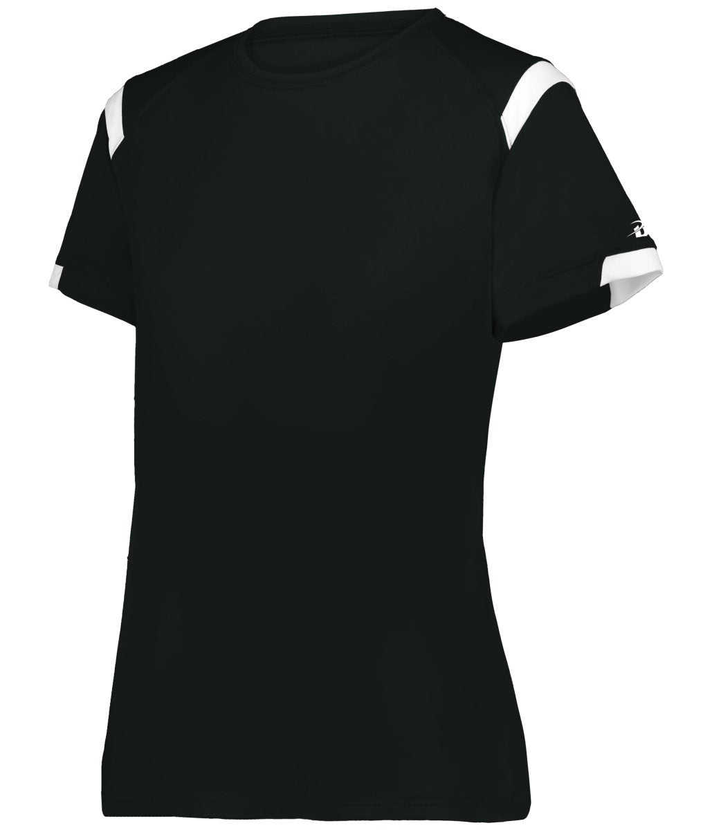 Augusta Sportswear LADIES ON THE RISE TEE 438000 BLACK/WHITE (BA) S