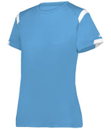 Augusta Sportswear LADIES ON THE RISE TEE 438000 COLUMBIA BLUE/WHITE (BA) S