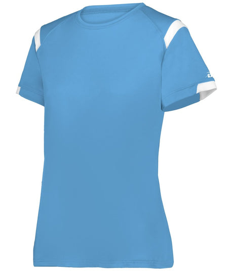 Augusta Sportswear LADIES ON THE RISE TEE 438000 COLUMBIA BLUE/WHITE (BA) S