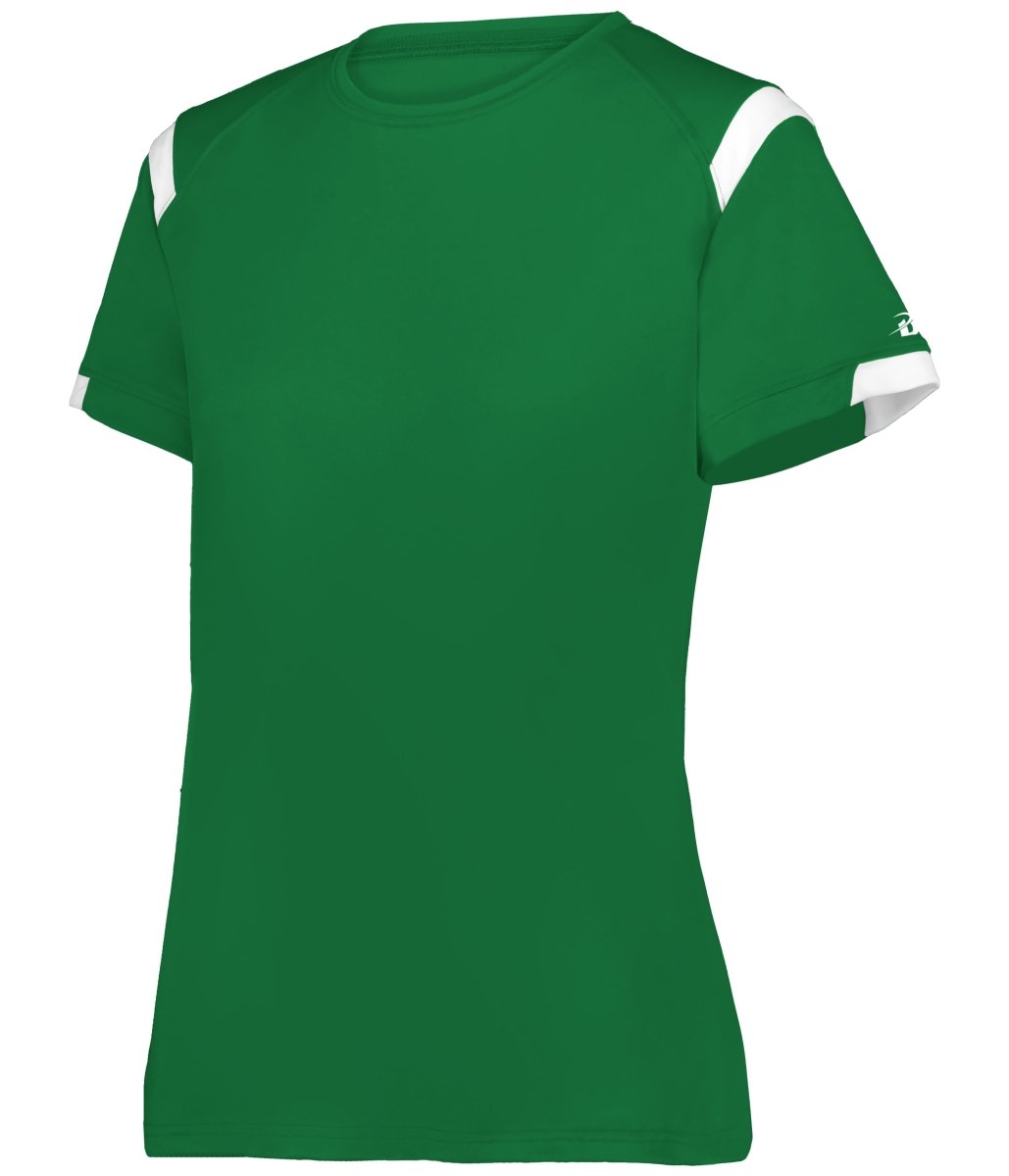 Augusta Sportswear LADIES ON THE RISE TEE 438000 KELLY/WHITE (BA) S