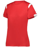 Augusta Sportswear LADIES ON THE RISE TEE 438000 RED/WHITE (BA) S