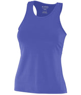 Augusta Sportswear Ladies Poly/Spandex Solid Racerback Tank 1202 PURPLE S