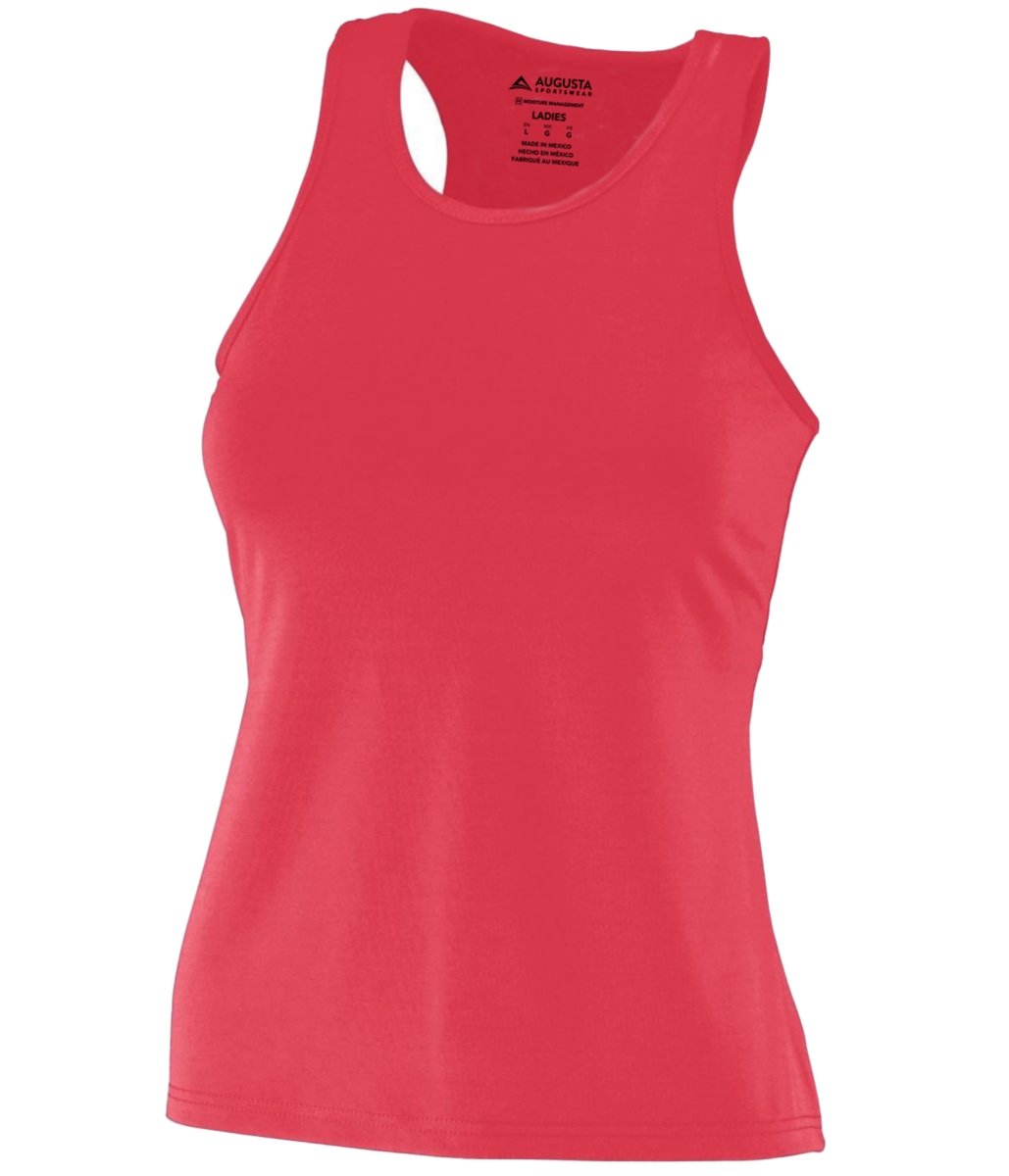 Augusta Sportswear Ladies Poly/Spandex Solid Racerback Tank 1202 RED S