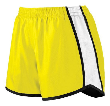 Augusta Sportswear Ladies Pulse Shorts 1265 POWER YELLOW/WHITE/BLACK S