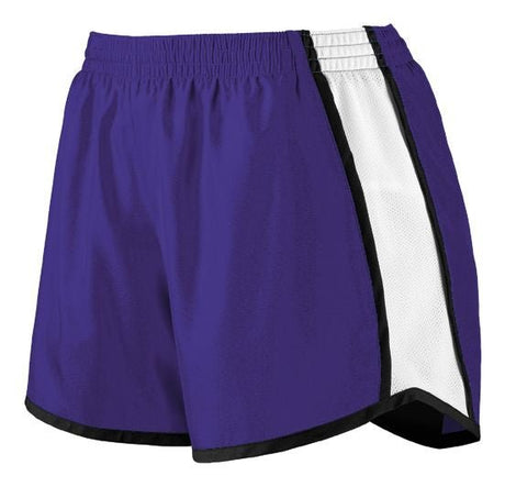 Augusta Sportswear Ladies Pulse Shorts 1265 PURPLE/WHITE/BLACK S