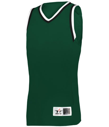 Augusta Sportswear LADIES RETRO BASKETBALL JERSEY - Augusta Sportswear A55000 FOREST/BLACK/WHITE (BA) S