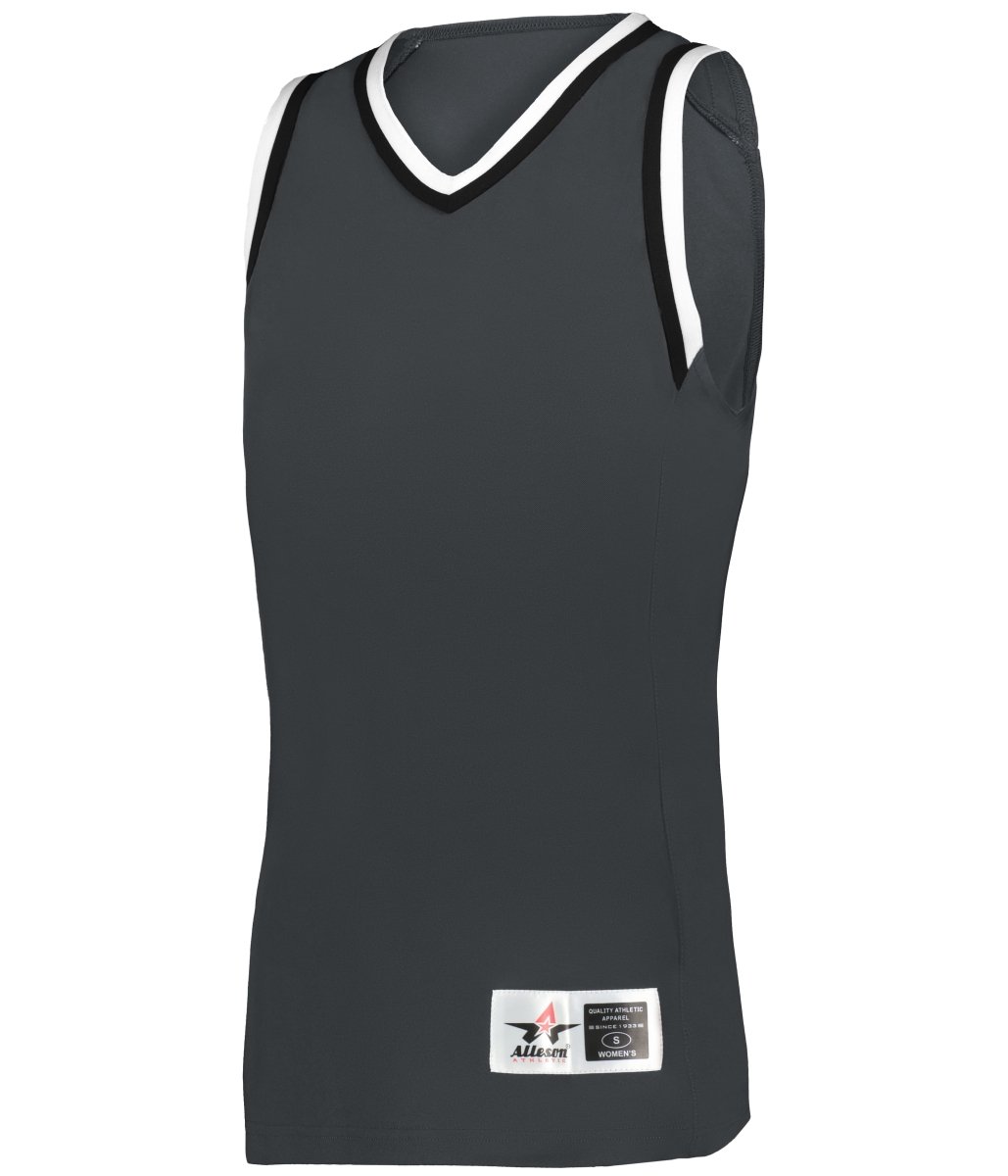 Augusta Sportswear LADIES RETRO BASKETBALL JERSEY - Augusta Sportswear A55000 GRAPHITE/BLACK/WHITE (BA) S