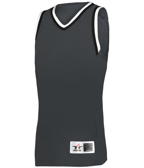 Augusta Sportswear LADIES RETRO BASKETBALL JERSEY - Augusta Sportswear A55000 GRAPHITE/BLACK/WHITE (BA) S