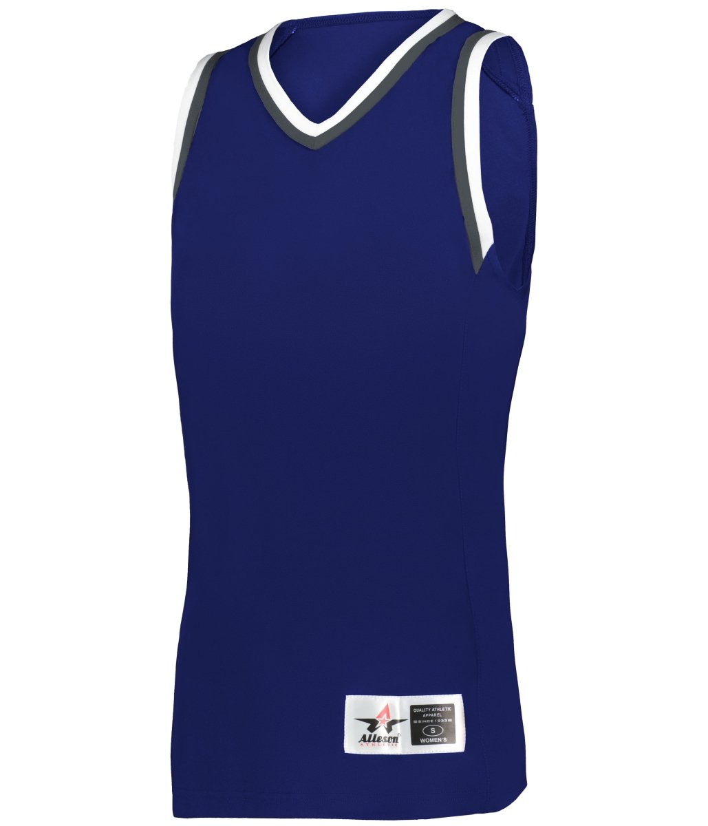 Augusta Sportswear LADIES RETRO BASKETBALL JERSEY - Augusta Sportswear A55000 NAVY/GRAPHITE/WHITE (BA) S