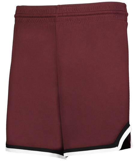 Augusta Sportswear LADIES RETRO BASKETBALL SHORTS - Augusta Sportswear A56000 MAROON/BLACK/WHITE (BA) S