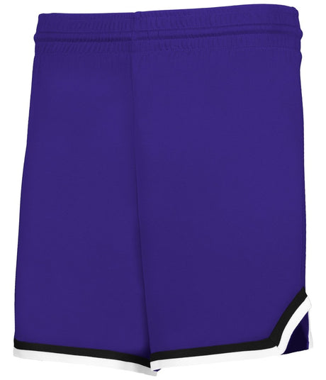 Augusta Sportswear LADIES RETRO BASKETBALL SHORTS - Augusta Sportswear A56000 PURPLE/BLACK/WHITE (BA) S