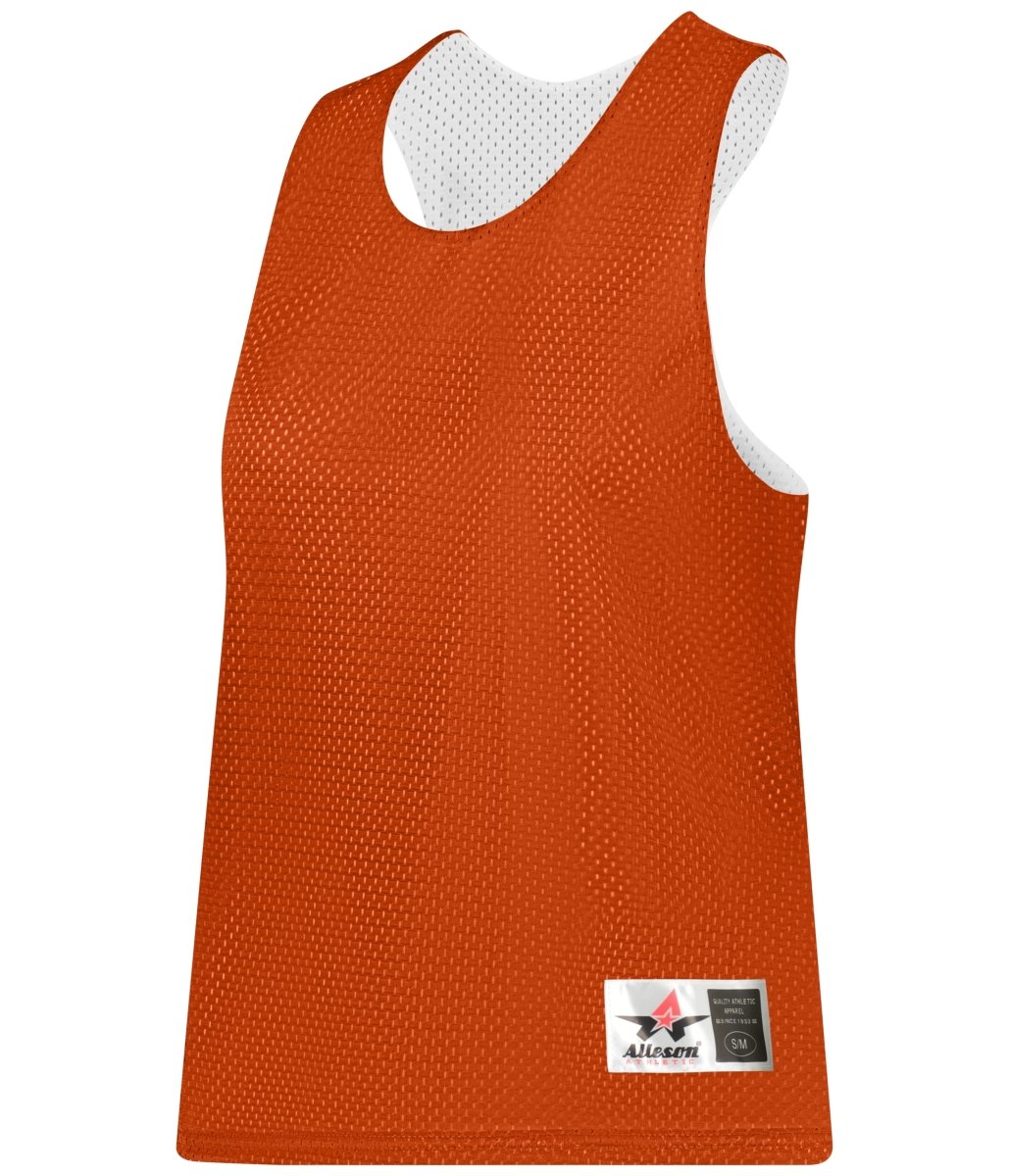 Augusta Sportswear LADIES REVERSIBLE LACROSSE PRACTICE JERSEY - Augusta Sportswear LP001W BT. ORANGE/WHITE (BA) XXS/XS