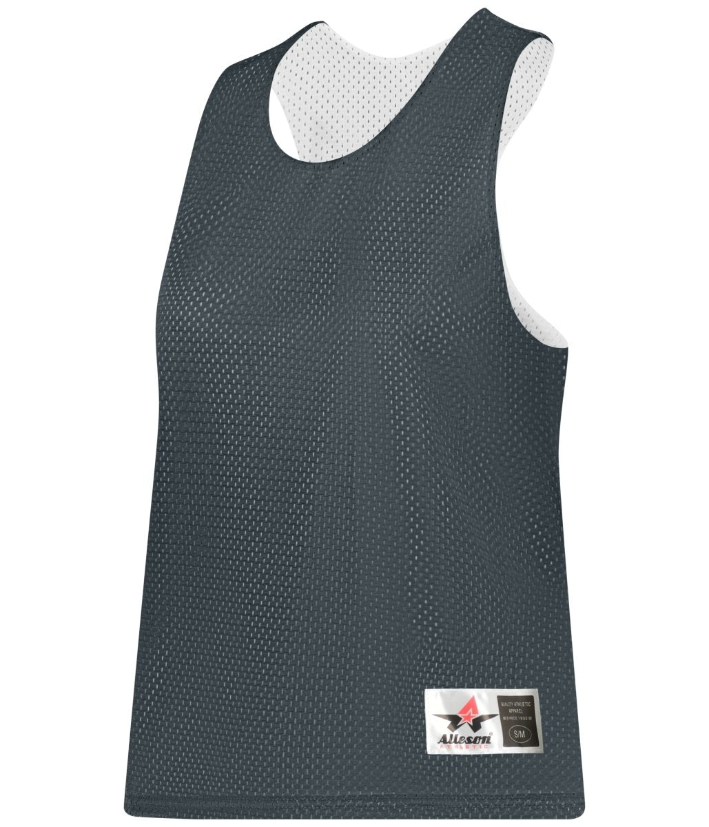 Augusta Sportswear LADIES REVERSIBLE LACROSSE PRACTICE JERSEY - Augusta Sportswear LP001W CHARCOAL SOLID/WHITE (BA) LARGE/EXTRA LG