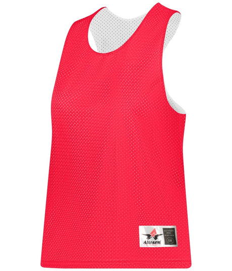 Augusta Sportswear LADIES REVERSIBLE LACROSSE PRACTICE JERSEY - Augusta Sportswear LP001W HOT CORAL/WHITE (BA) XXS/XS
