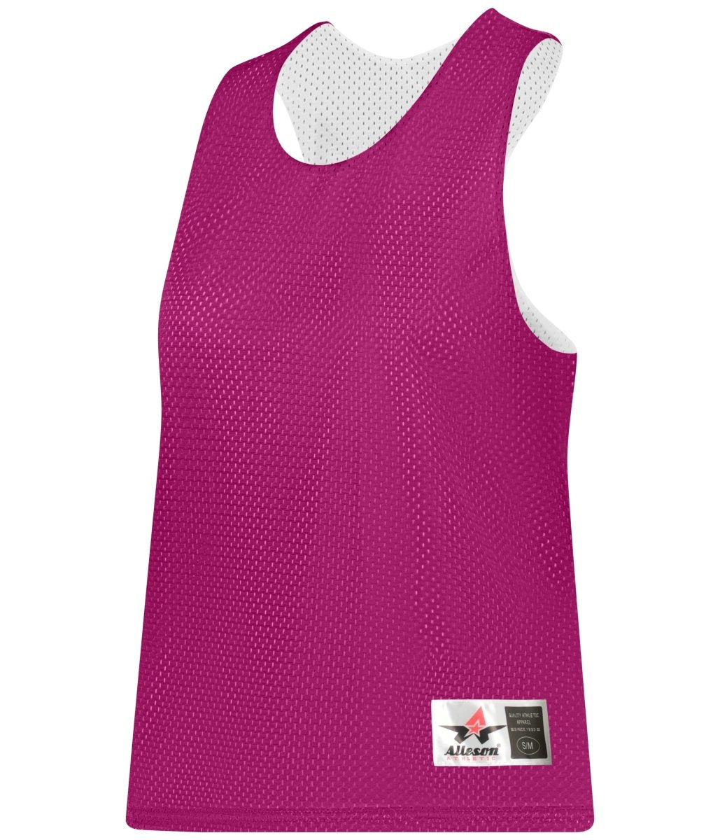 Augusta Sportswear LADIES REVERSIBLE LACROSSE PRACTICE JERSEY - Augusta Sportswear LP001W HOT PINK/WHITE (BA) XXS/XS