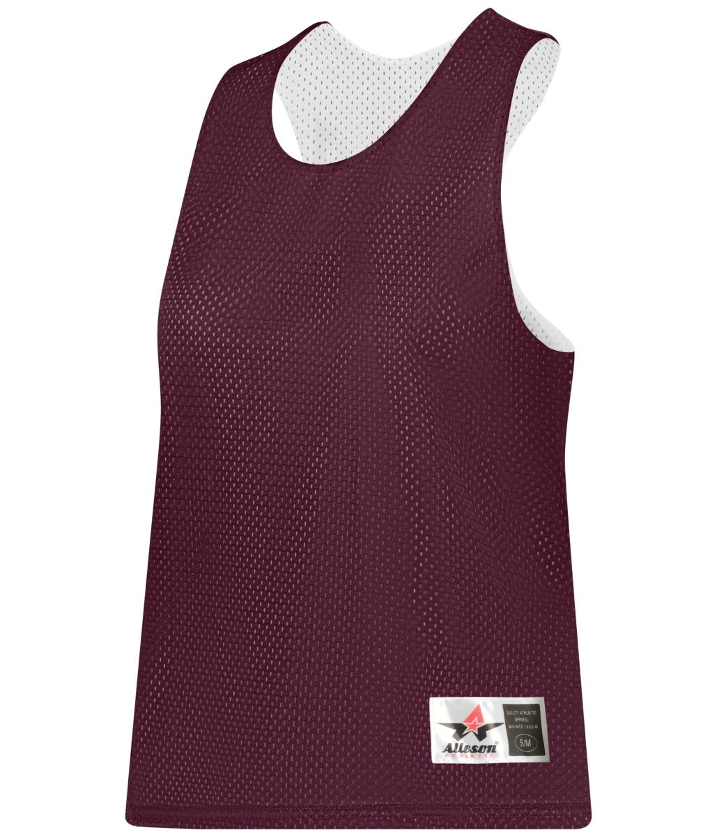 Augusta Sportswear LADIES REVERSIBLE LACROSSE PRACTICE JERSEY - Augusta Sportswear LP001W LIGHT MAROON/WHITE (BA) XXS/XS