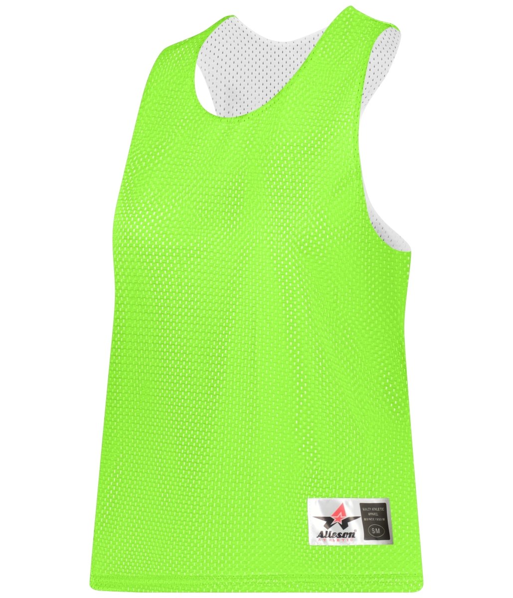 Augusta Sportswear LADIES REVERSIBLE LACROSSE PRACTICE JERSEY - Augusta Sportswear LP001W LIME/WHITE (BA) XXS/XS